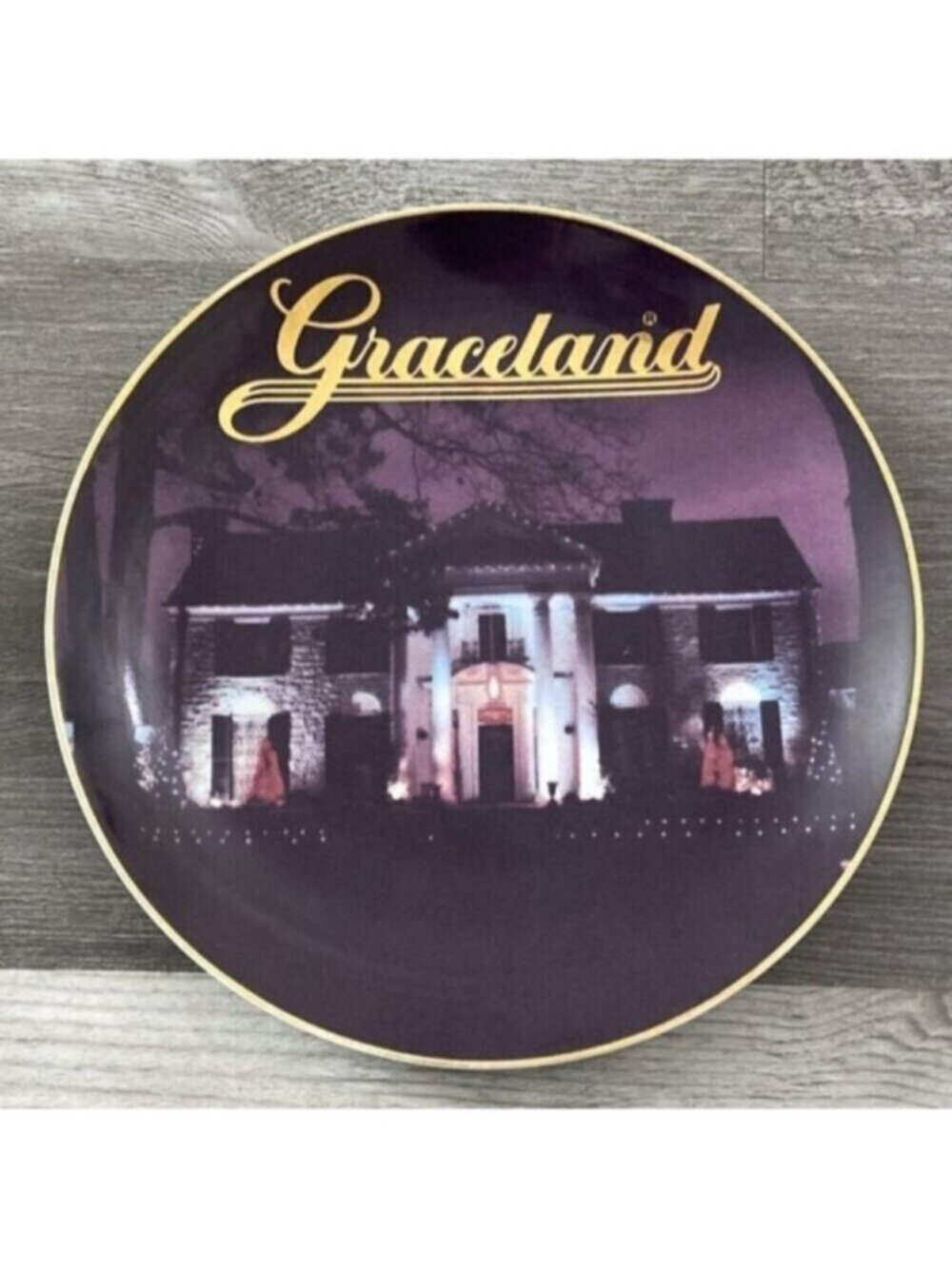 VTG Elvis Presley Graceland House Memphis Plate Souvenir Collectors Japan RARE
